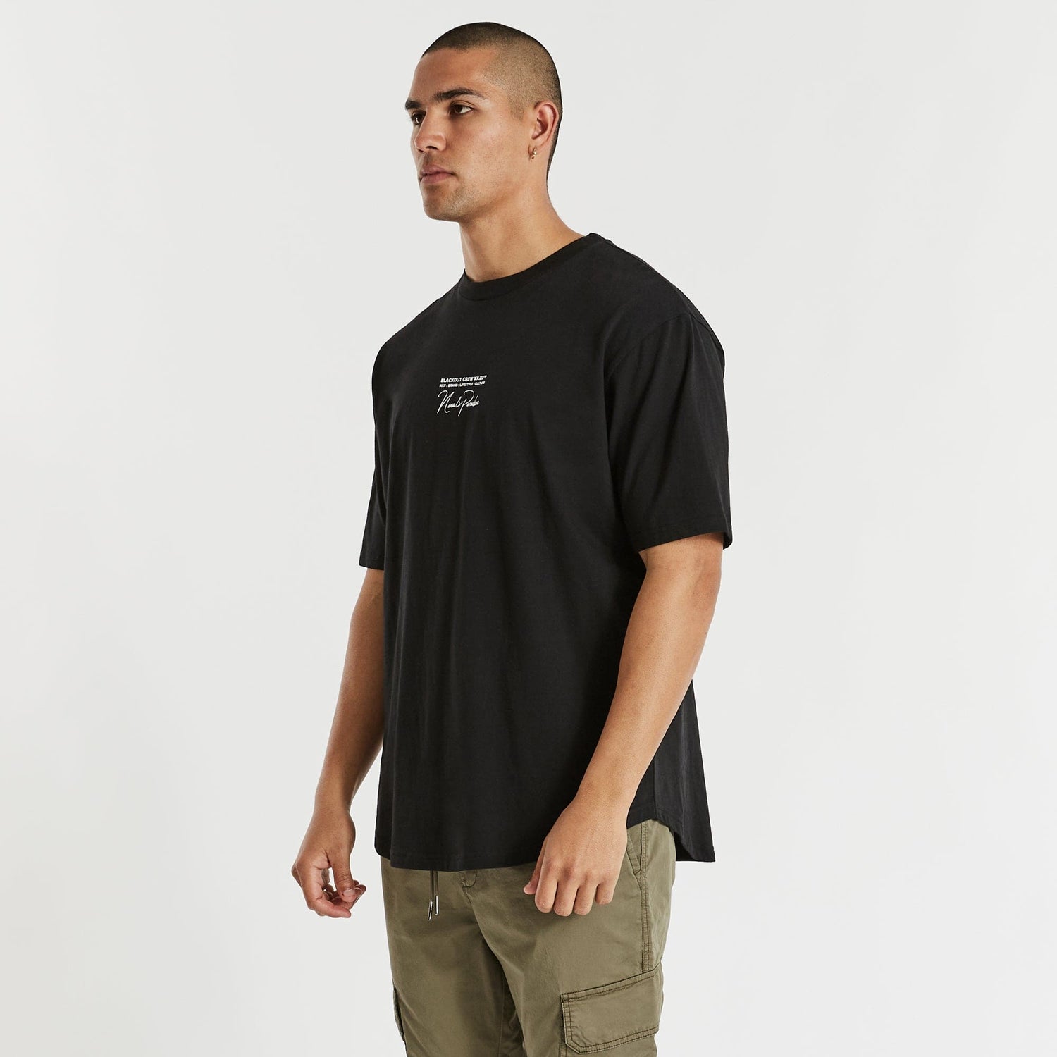 Plymouth Box Fit Scoop T-Shirt Jet Black