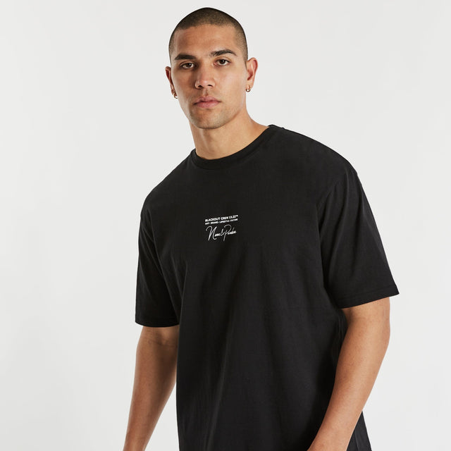 Plymouth Box Fit Scoop T-Shirt Jet Black
