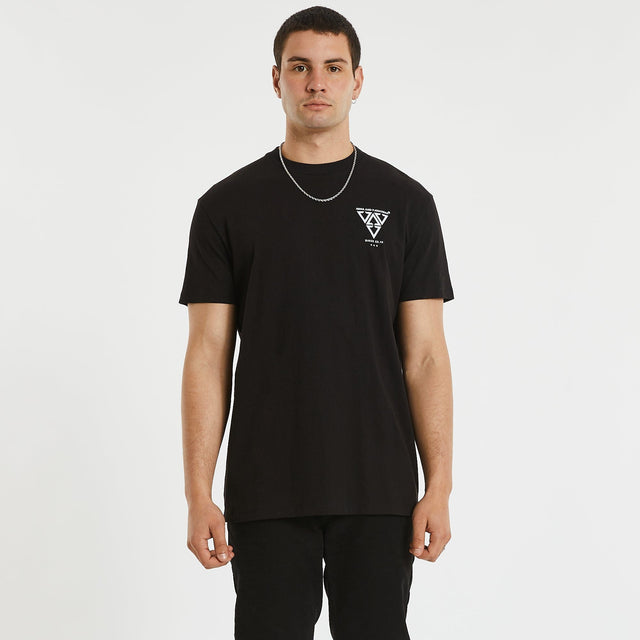 Quadrant Relaxed T-Shirt Jet Black