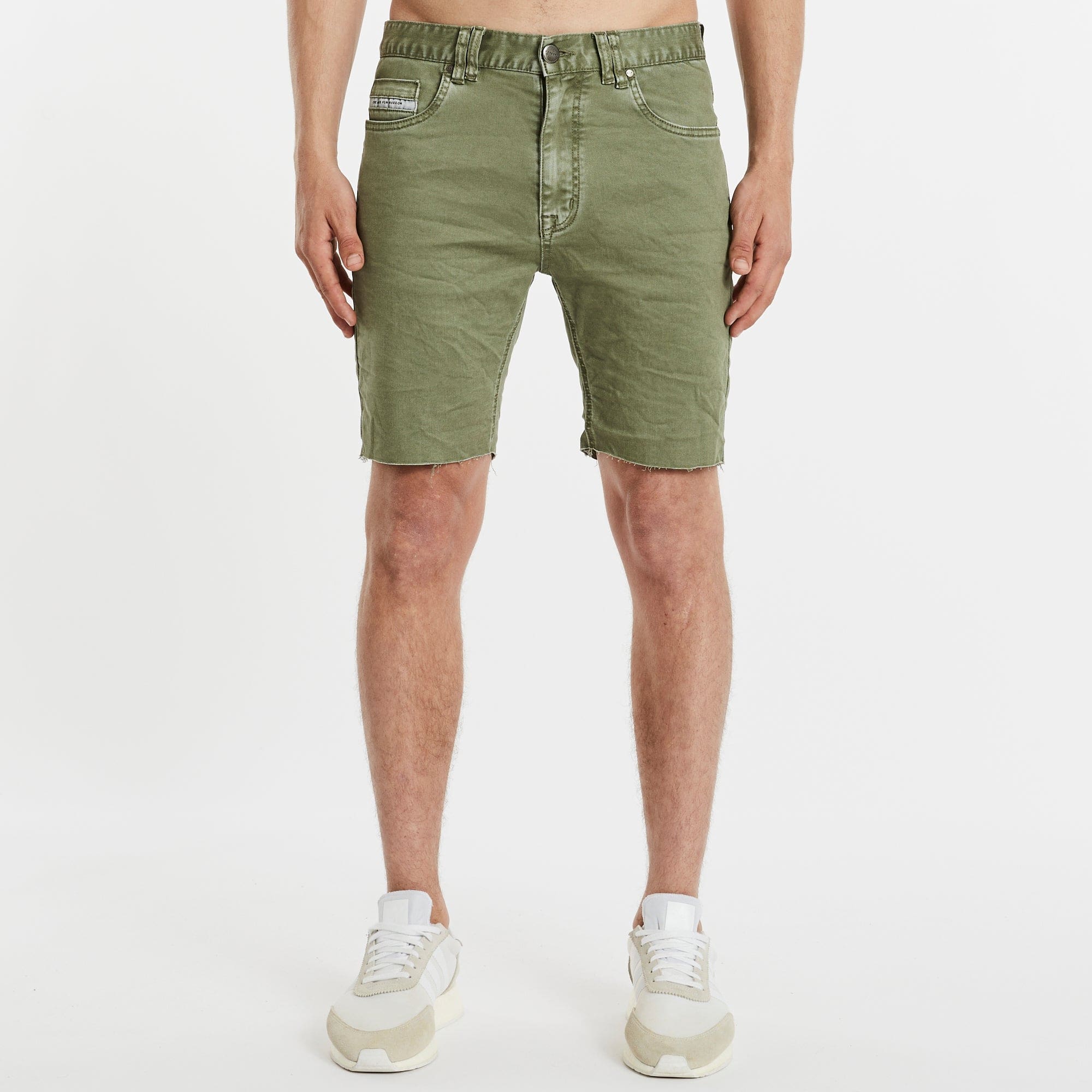 denim khaki shorts