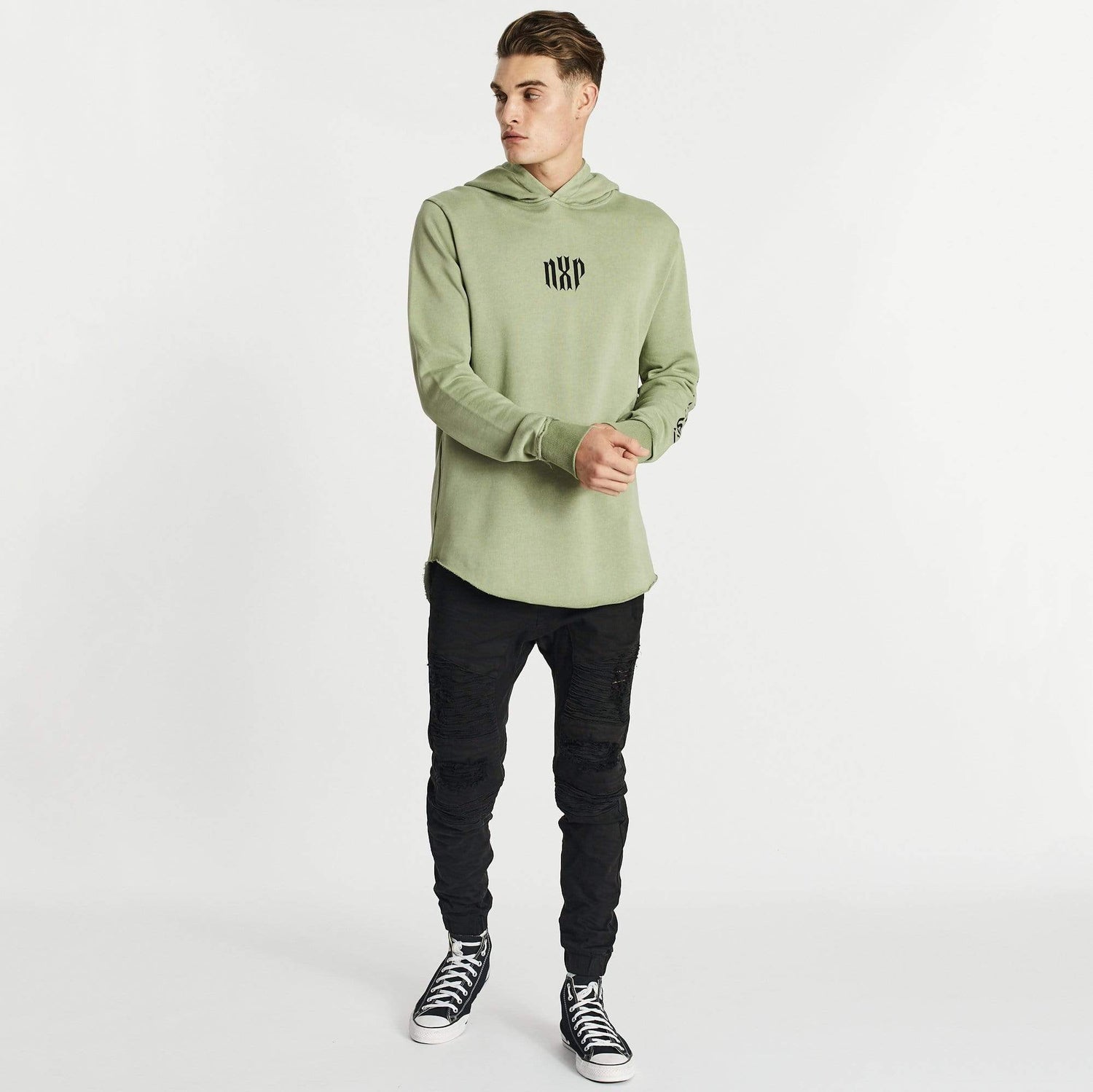 Refuse Dual Curve Hoodie Pigment Tea