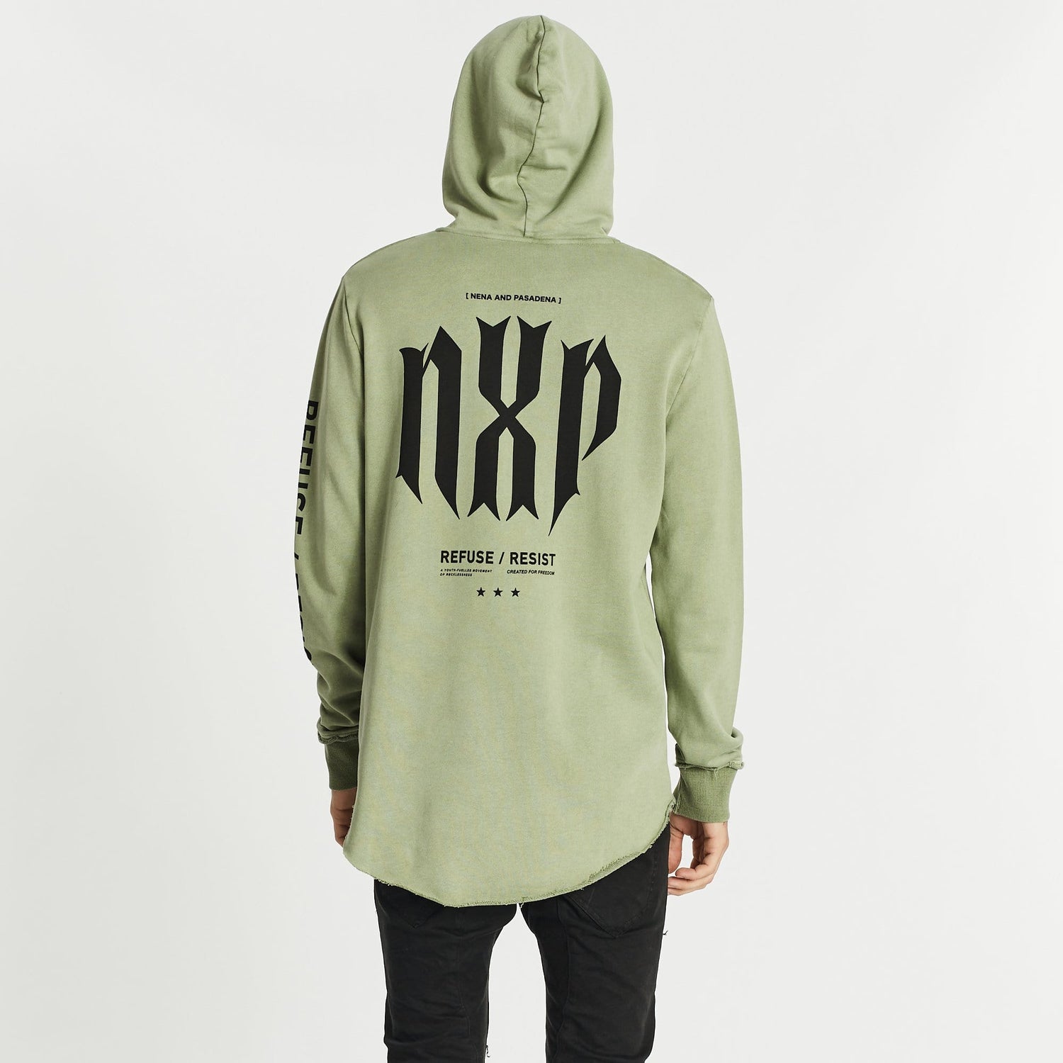 Refuse Dual Curve Hoodie Pigment Tea