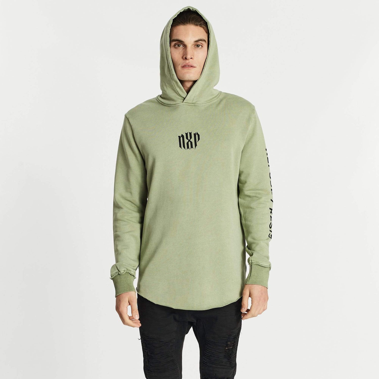 Refuse Dual Curve Hoodie Pigment Tea