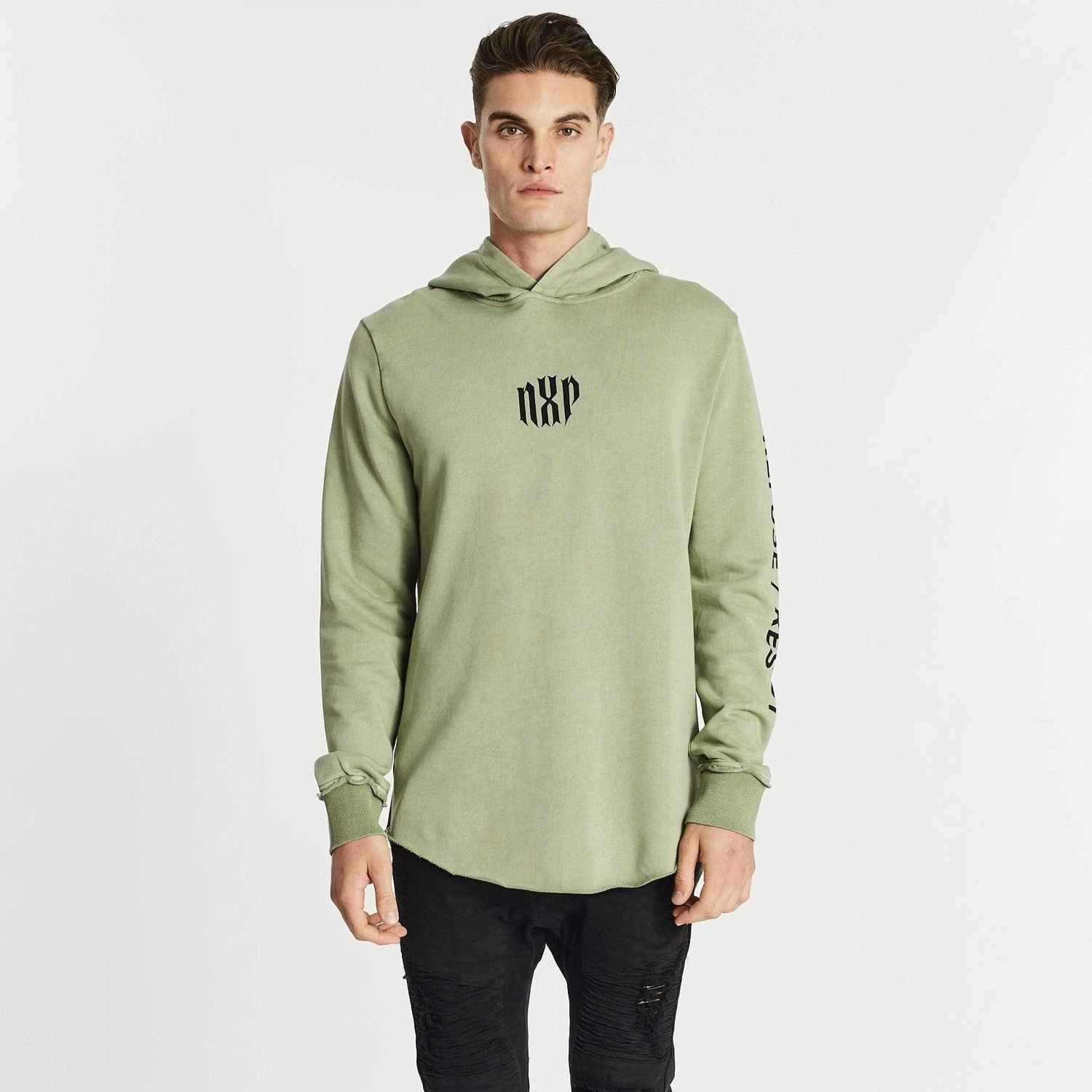 Refuse Dual Curve Hoodie Pigment Tea