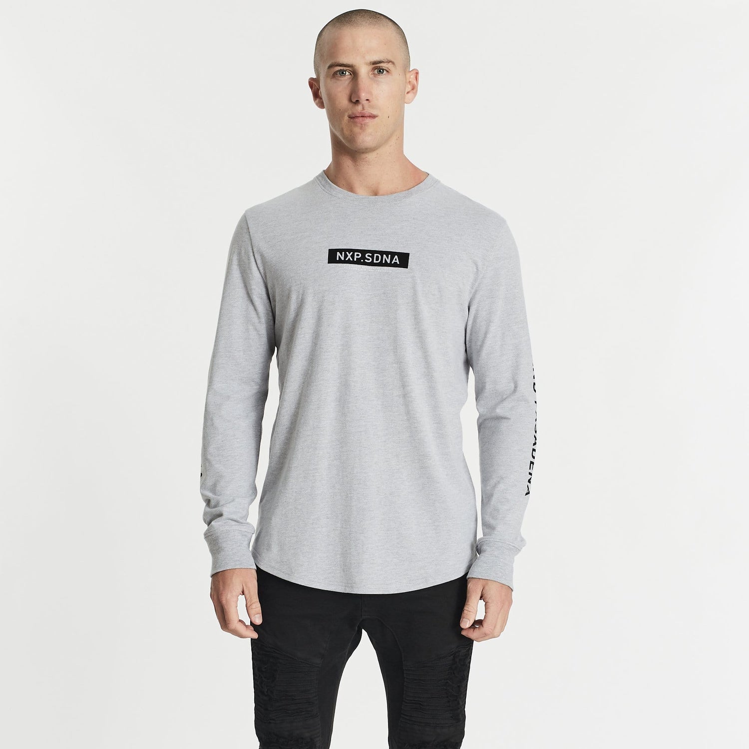Reputations Cape Back Long Sleeve T-Shirt Grey Marle