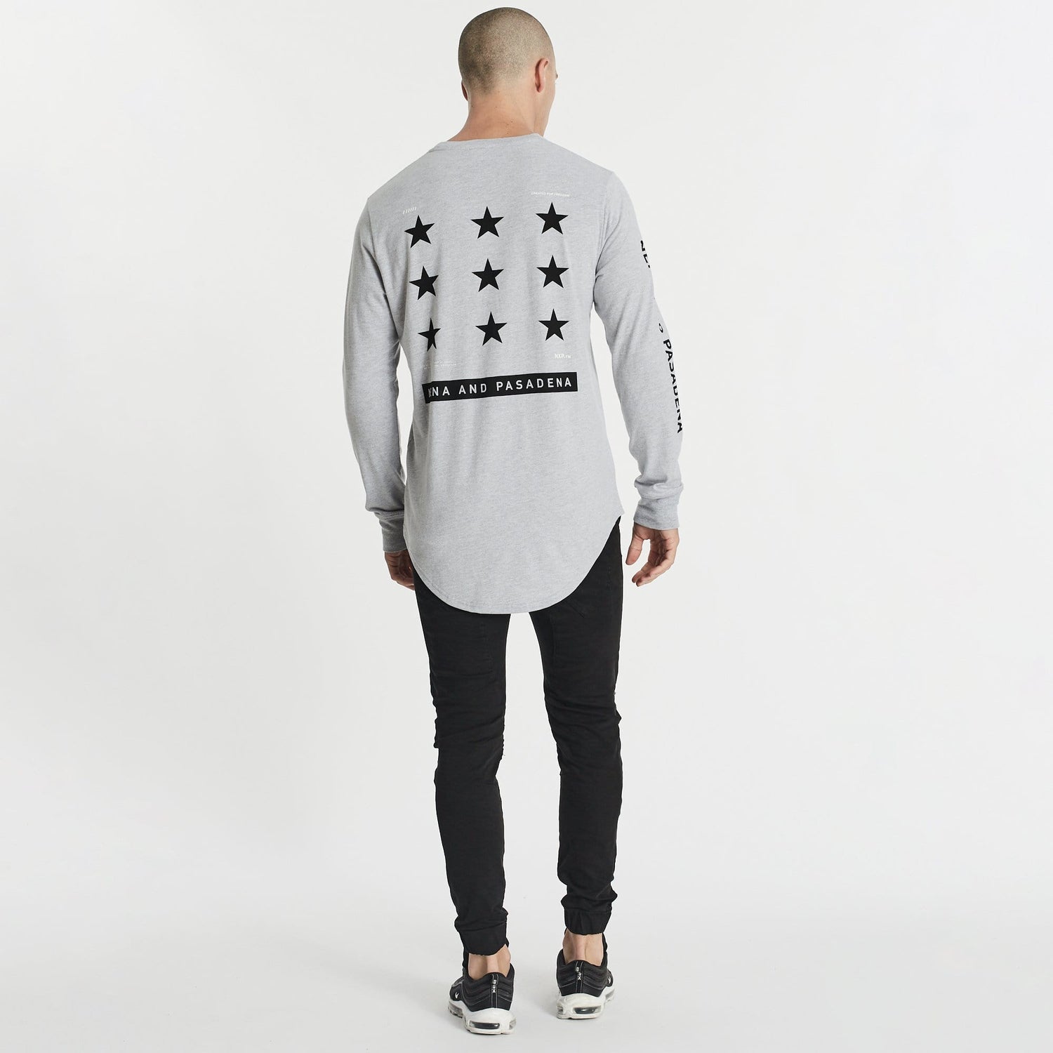 Reputations Cape Back Long Sleeve T-Shirt Grey Marle
