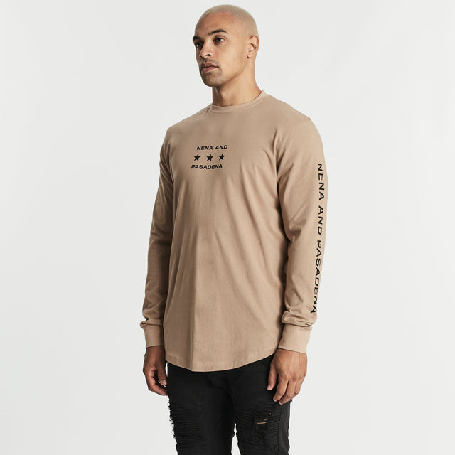 Satisfy Cape Back Long Sleeve T-Shirt Warm Taupe