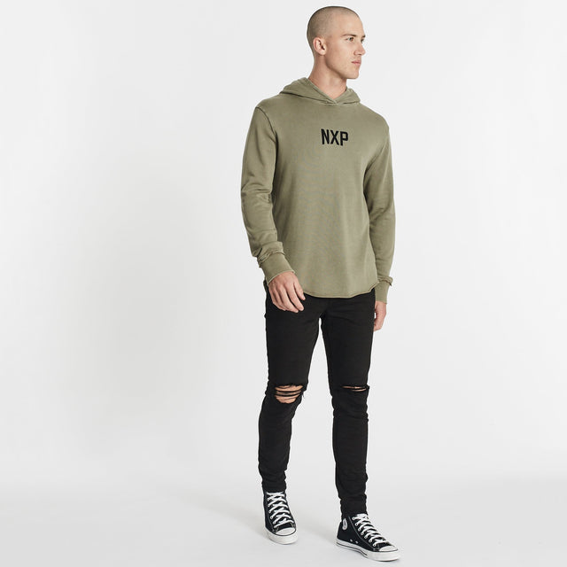 Sins Forever Hooded Dual Curved Jumper Pigment Khaki
