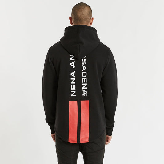Skyfall Dual Curved Hoodie Jet Black