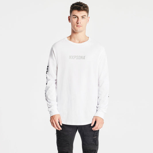 Sorrow Cape Back Long Sleeve T-Shirt White
