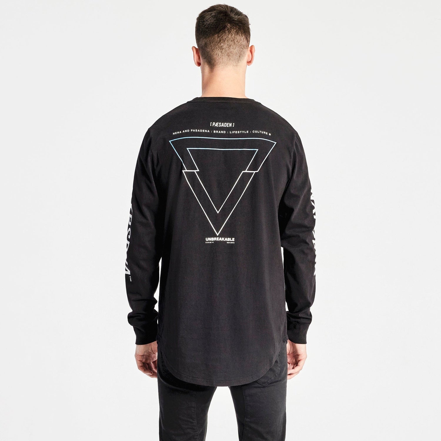 Spent Cape Back Long Sleeve T-Shirt Jet Black