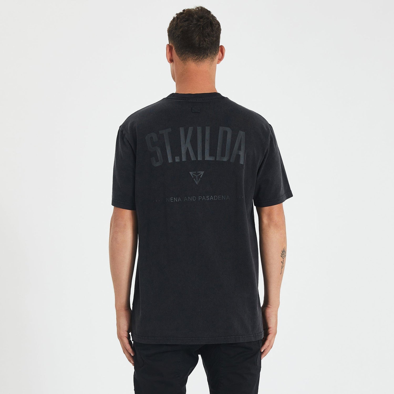 St Kilda Saints Relaxed Fit T-Shirt Mineral Black