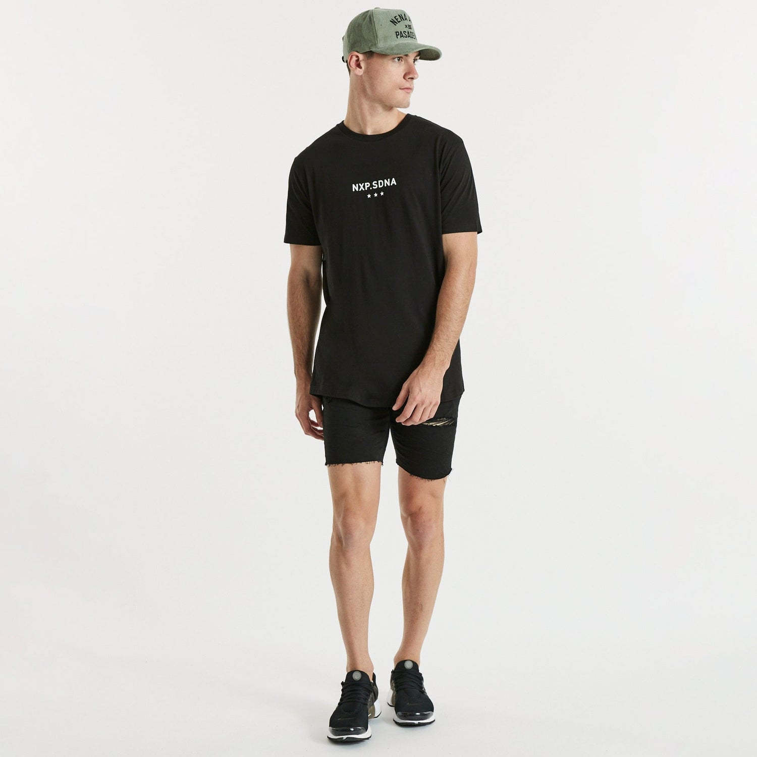 Swing Cape Back T-Shirt Jet Black