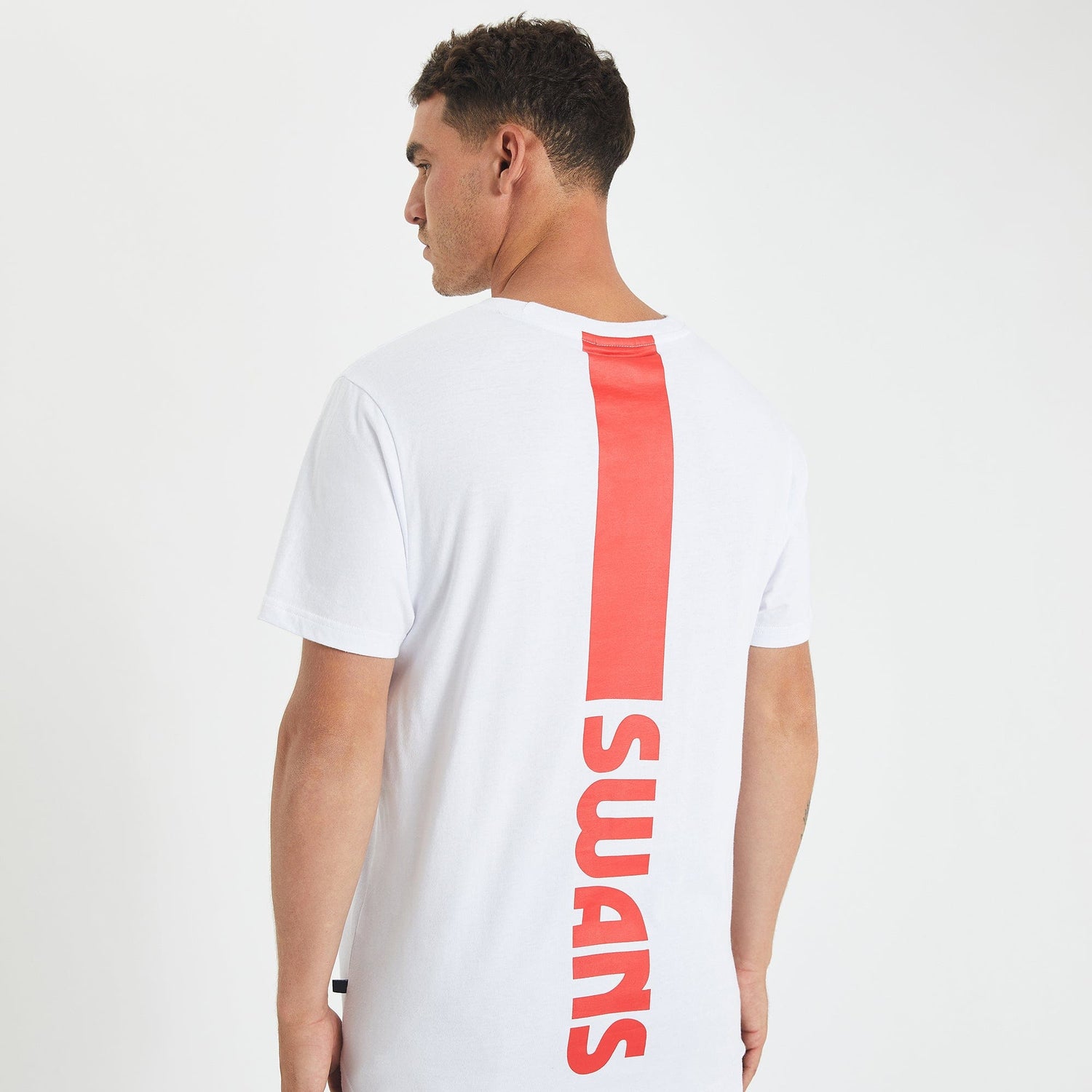 Sydney Swans Curved Hem T-Shirt White