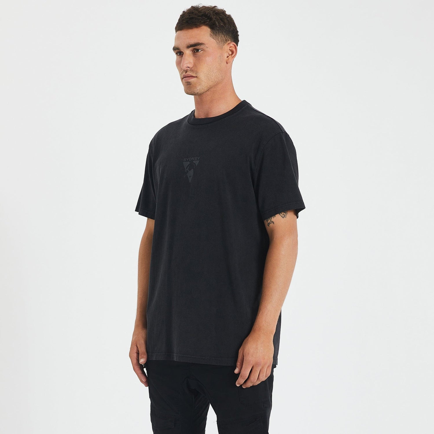 Sydney Swans Relaxed Fit T-Shirt Mineral Black