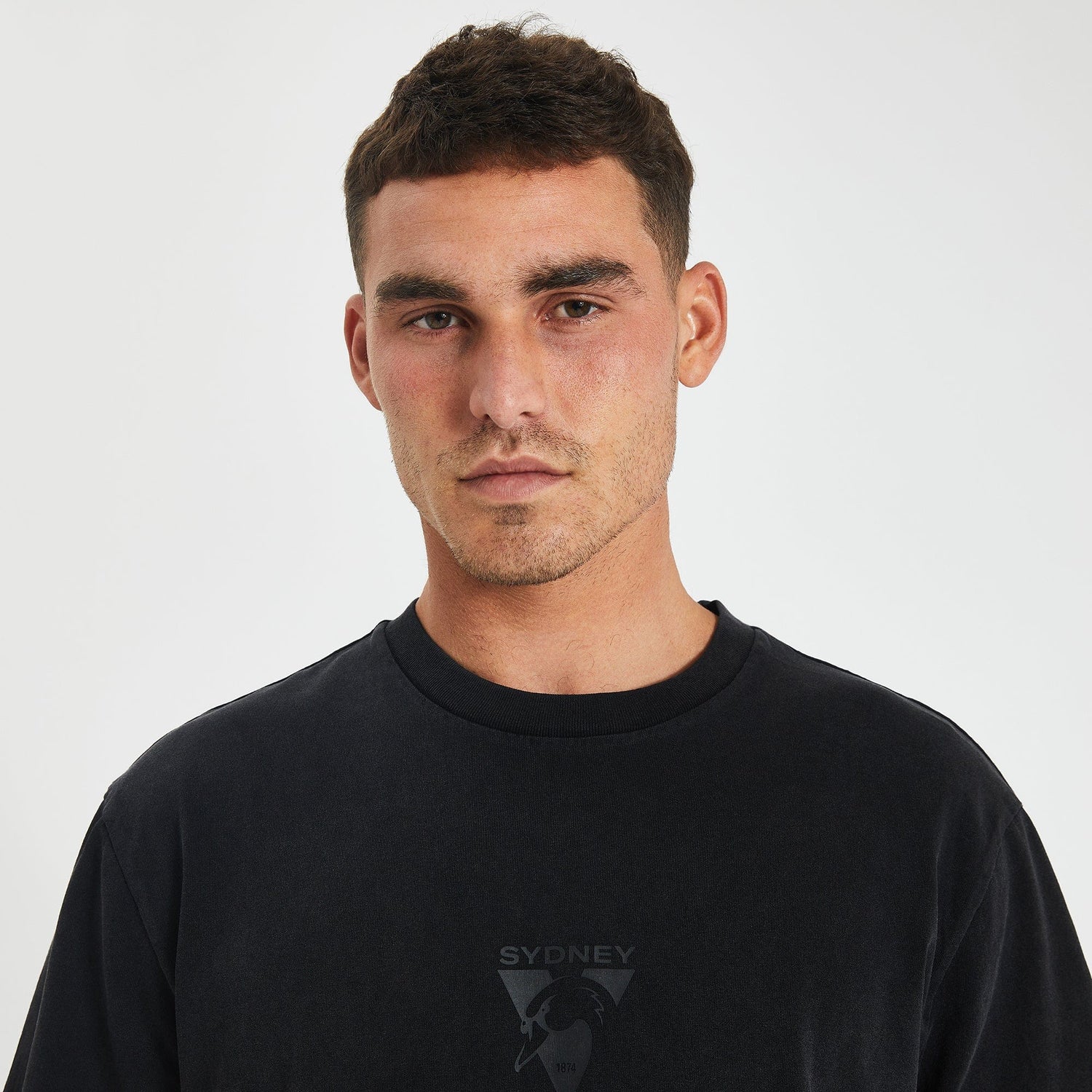 Sydney Swans Relaxed Fit T-Shirt Mineral Black