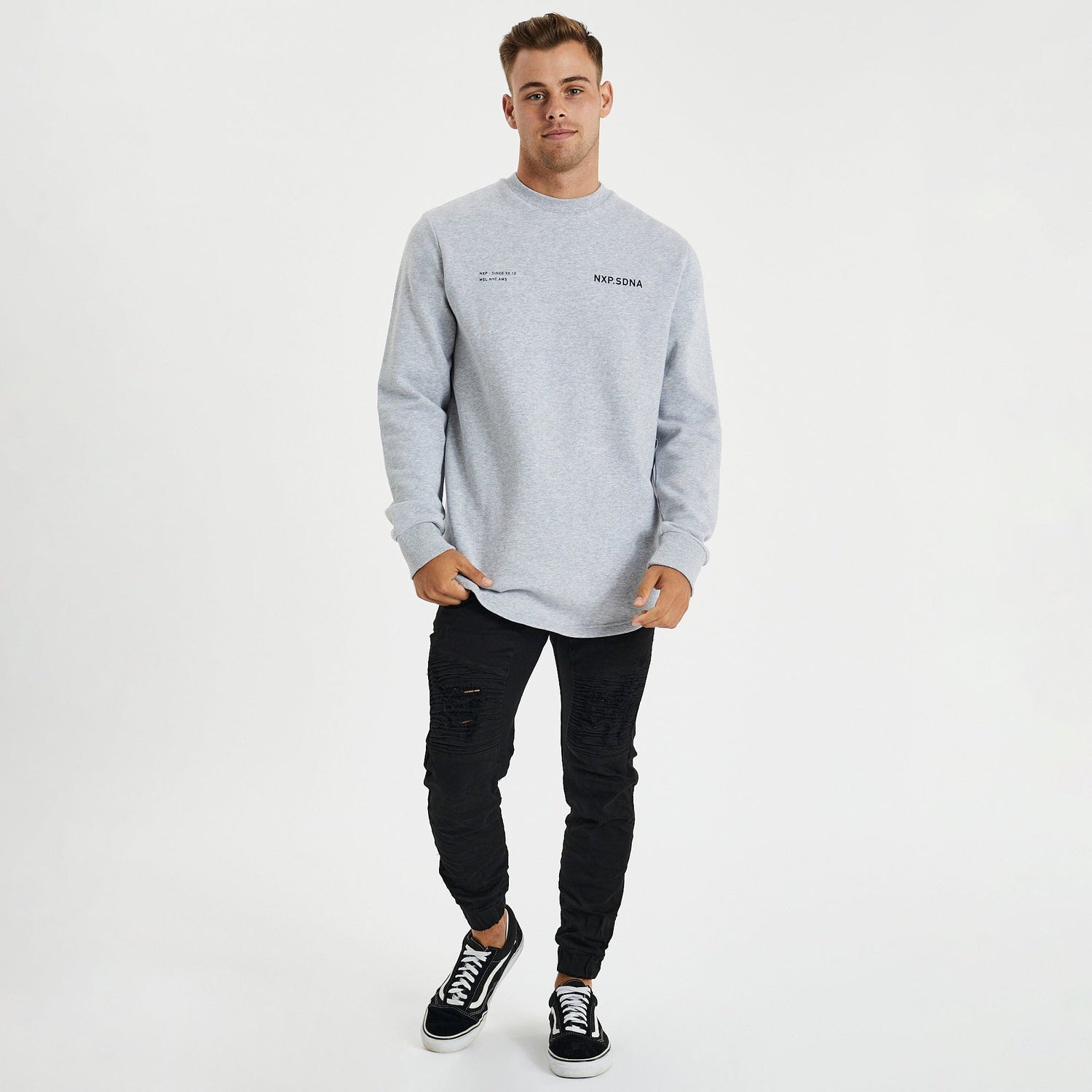 The Storm Dual Curved Jumper Grey Marle