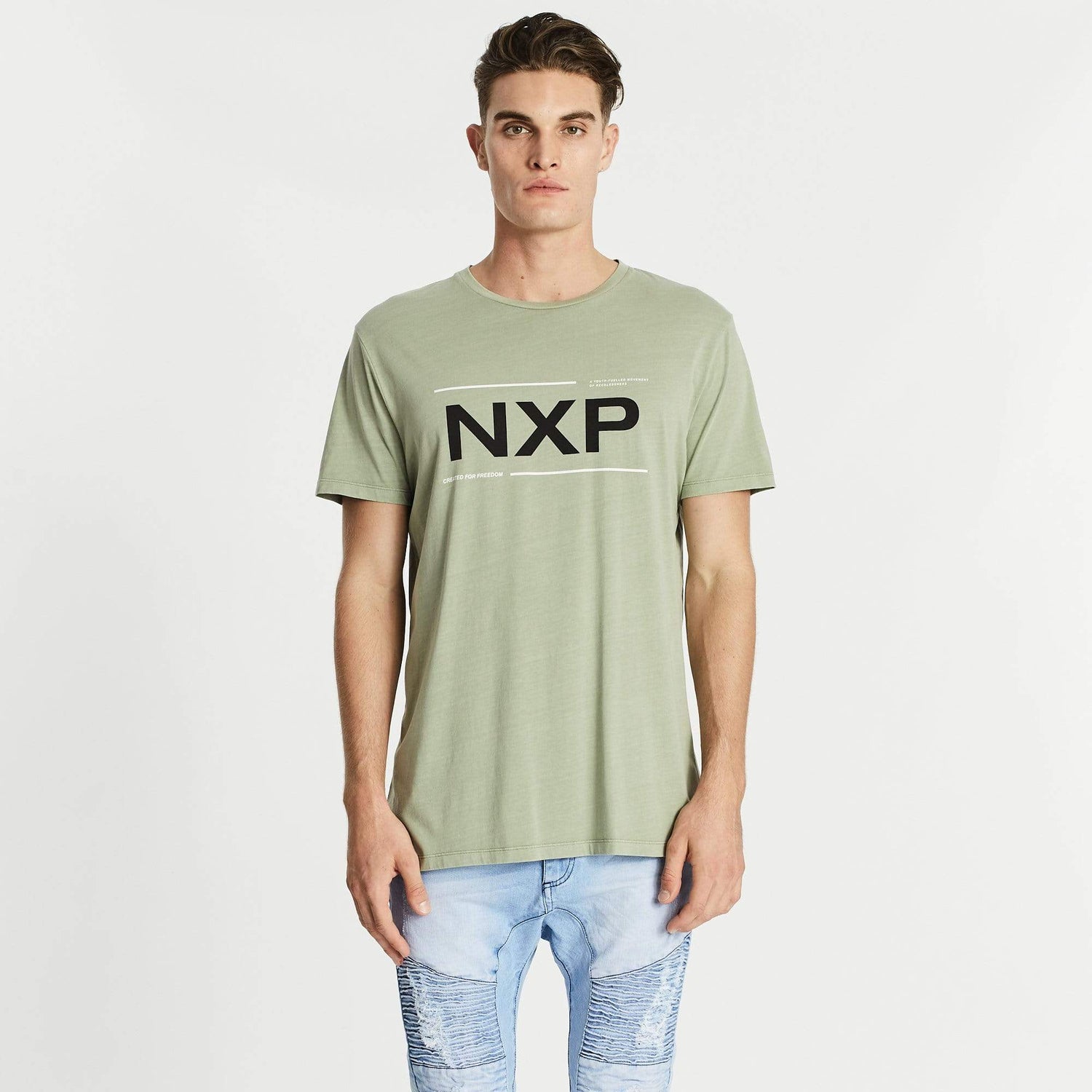 Thunder Scoop Back T-Shirt Pigment Tea