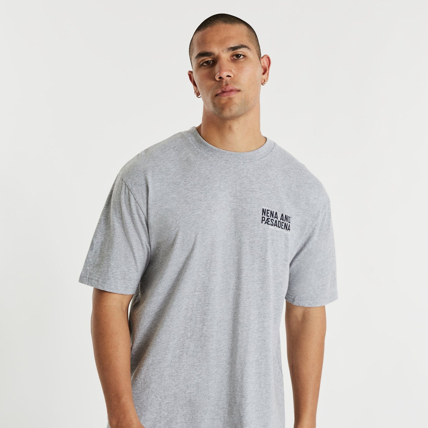 Tournament Box Fit Scoop T-Shirt Grey Marle