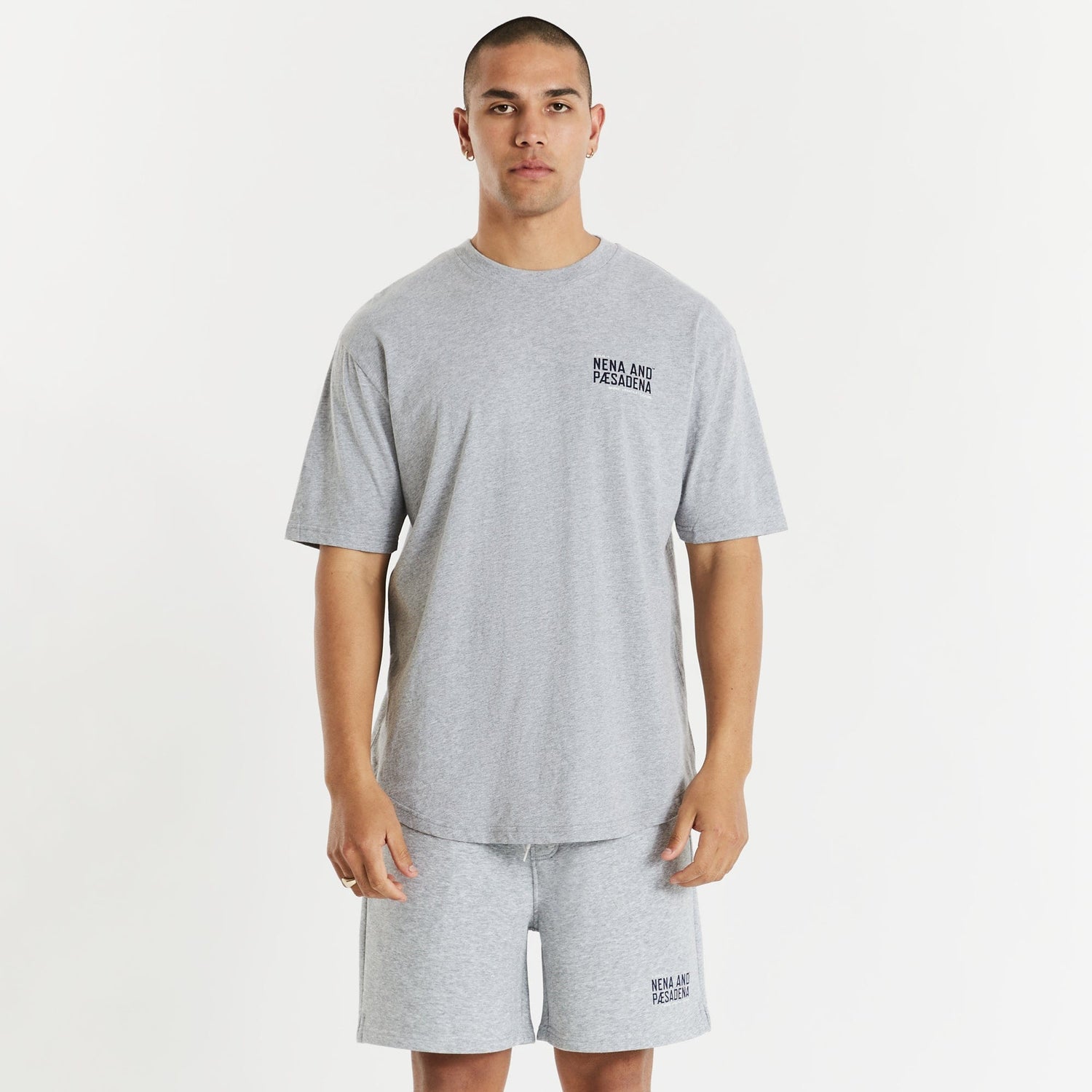 Tournament Box Fit Scoop T-Shirt Grey Marle