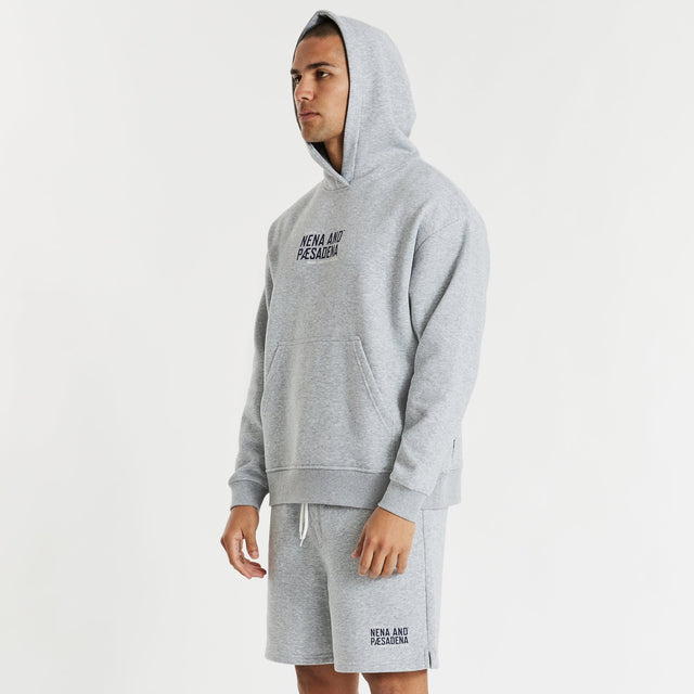 Tournament Relaxed Hoodie Grey Marle