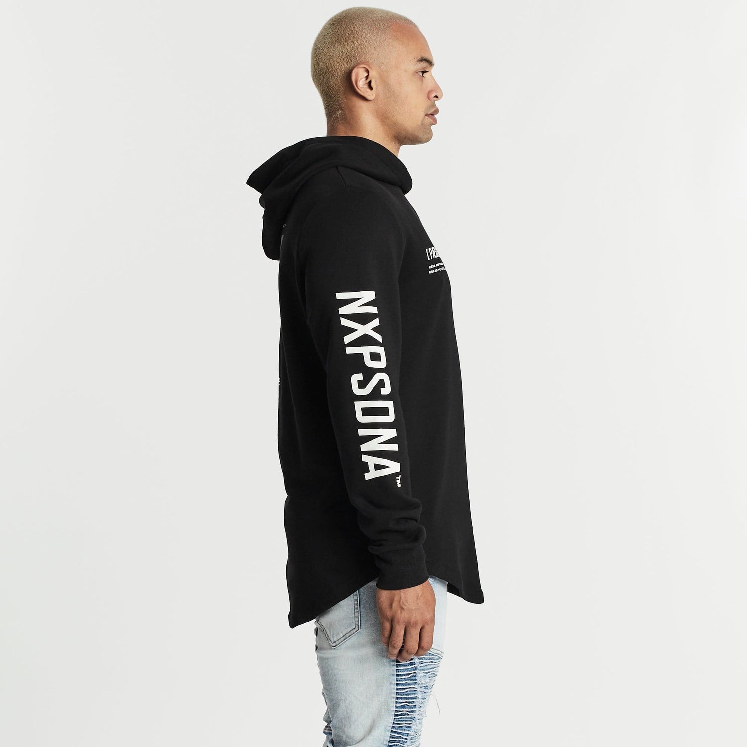 Transmission Dual Curved Hoodie Jet Black