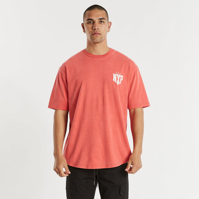 Tri-Star Box Fit Scoop T-Shirt Pigment Flame Red