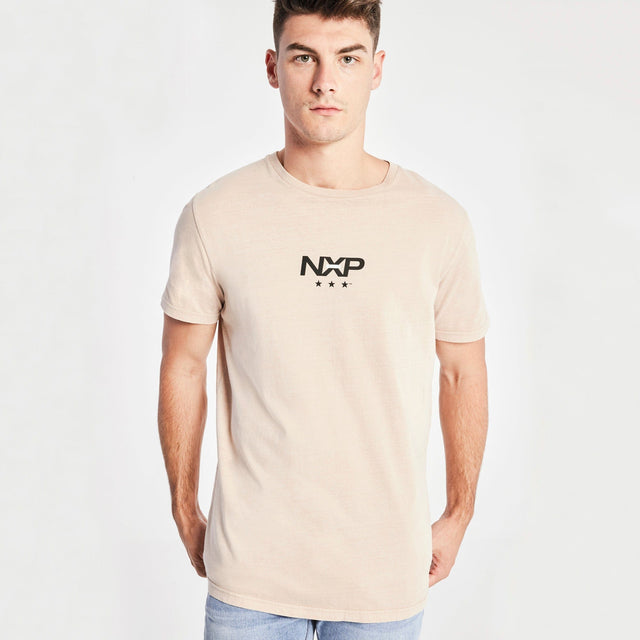Triggered Cape Back T-Shirt Pigment Mushroom