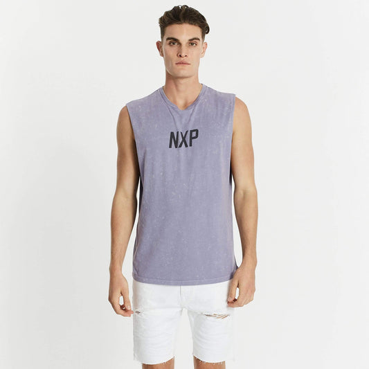 Ultimatum Scoop Back Muscle Tee Acid Lavender