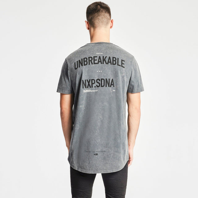 Unbreakable Cape Back T-Shirt Acid Charcoal