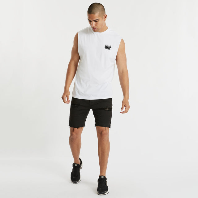Undefeated Scoop Back Muscle Tee White