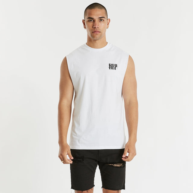 Undefeated Scoop Back Muscle Tee White