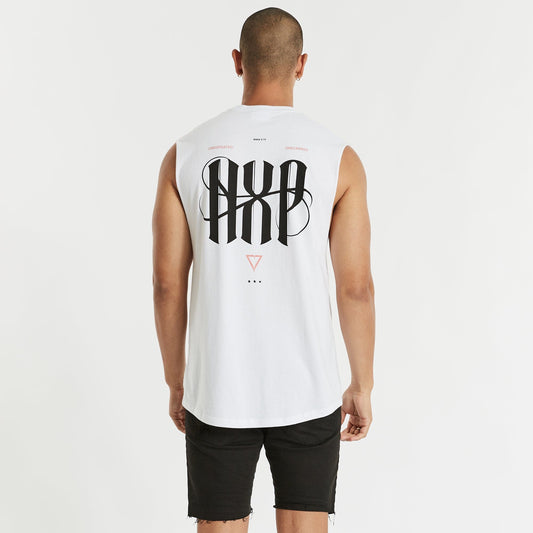 Undefeated Scoop Back Muscle Tee White